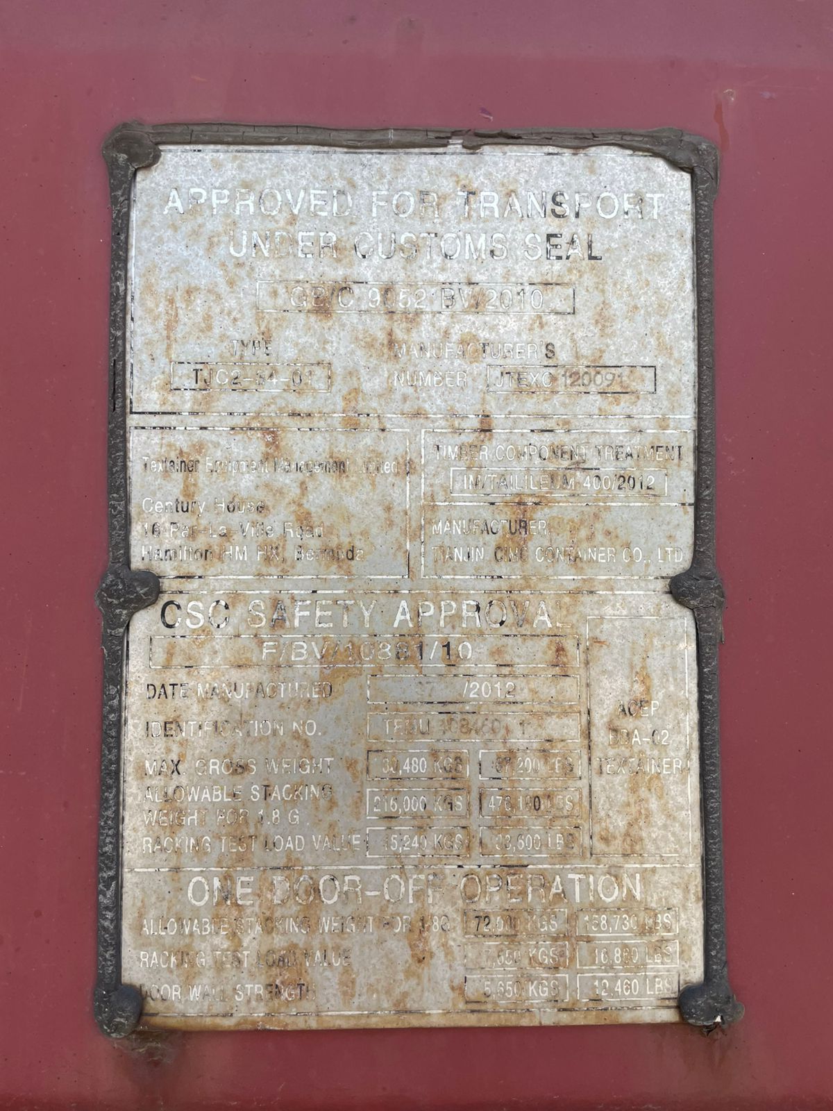 Морской контейнер TEMU4084601